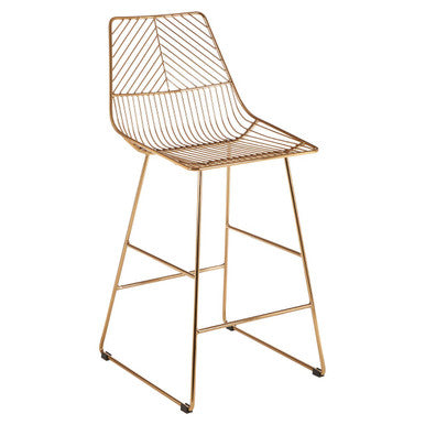 District Gold Metal Wire Tapered Bar Chair
