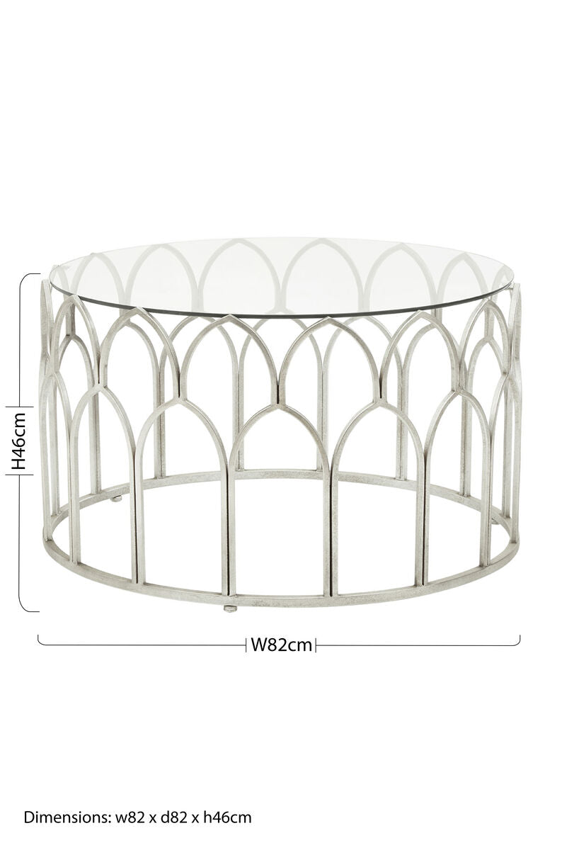 Merlin Silver Leaf Coffee Table.