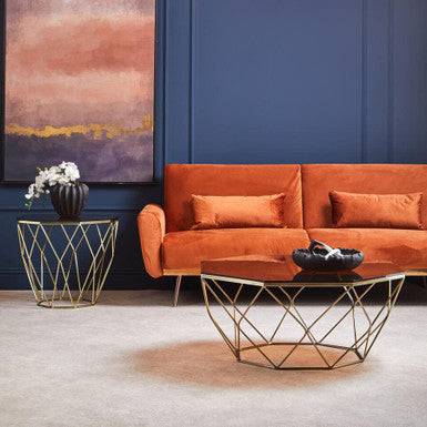 Allure Brushed Bronze Tapered Coffee Table