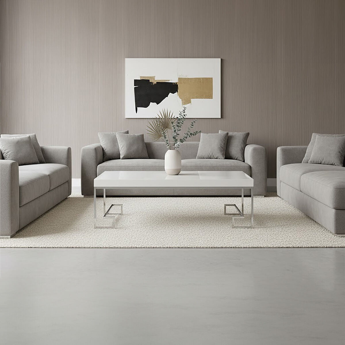 Allure Chrome Angled Legs Coffee Table