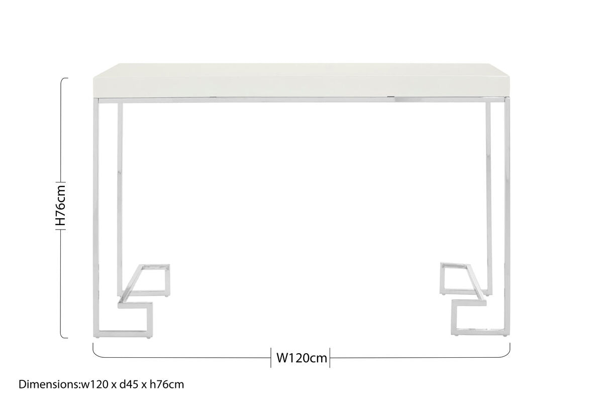 Allure Chrome Console Table