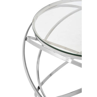 Allure Clear Glass Circular End Table