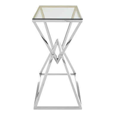 Allure Tempered Glass Rectangular Console Table