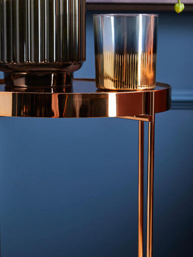 Gold Mirrored Tall Two Tier Side Table, Allure
