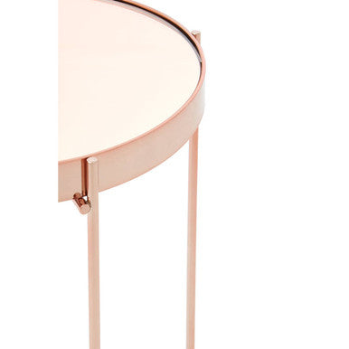 Gold Mirrored Tall Two Tier Side Table, Allure