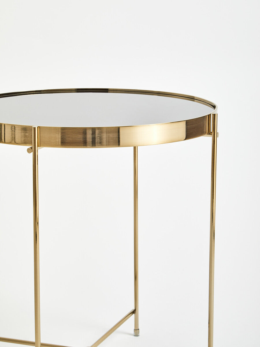 Allure Black Mirror Low Side Table