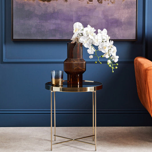 Allure Black Mirror Low Side Table