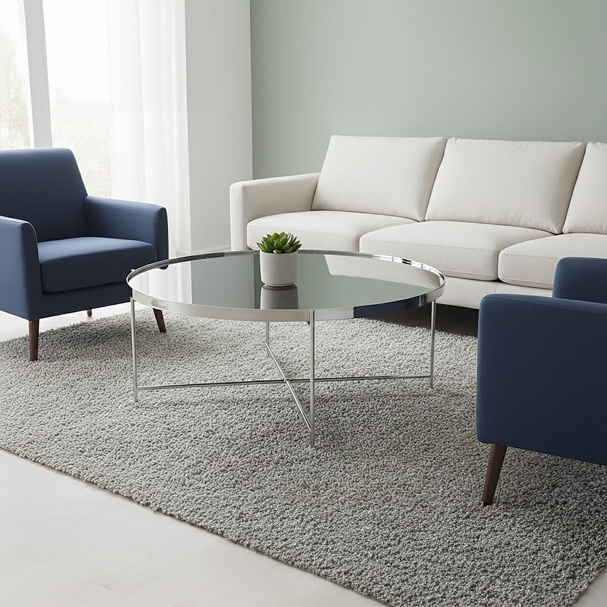 Allure Silver Mirror Coffee Table