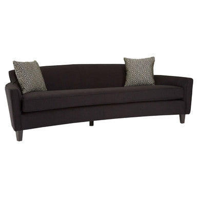3 Seater Black Dimity Fabric Sofa | Rania