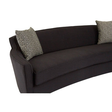 Rania 3 Seat Black Dimity Fabric Sofa