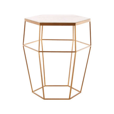 Shalimar Hexagonal Marble Top Side Table