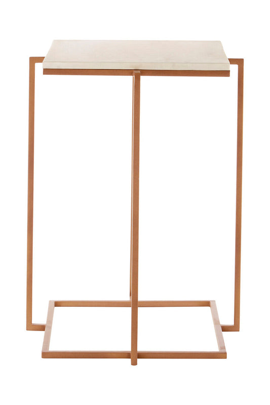 Shalimar Side Table With Gold Finish Legs