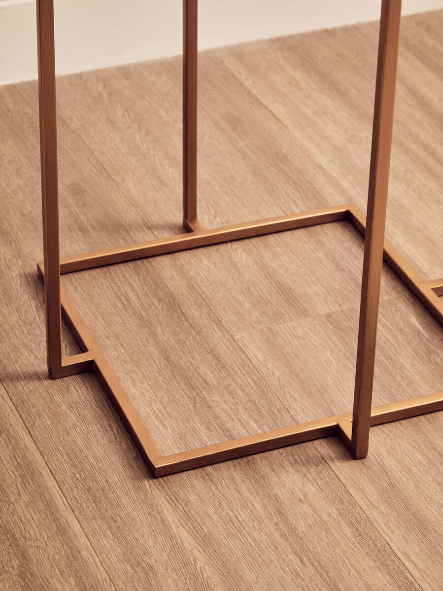 Shalimar Side Table With Gold Finish Legs