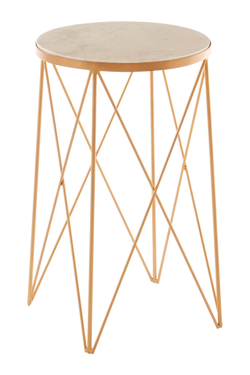 Shalimar Round Marble Top Side Table