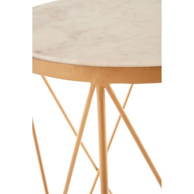 Shalimar Round Marble Top Side Table