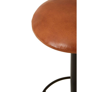 Light Brown Leather Bar Stool | Buffalo