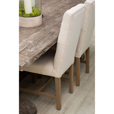 Beige Linen Dining Chair | Lyon