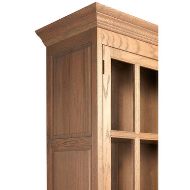 Lyon Washed Grey Finish Oak Wood Tall Cabinet