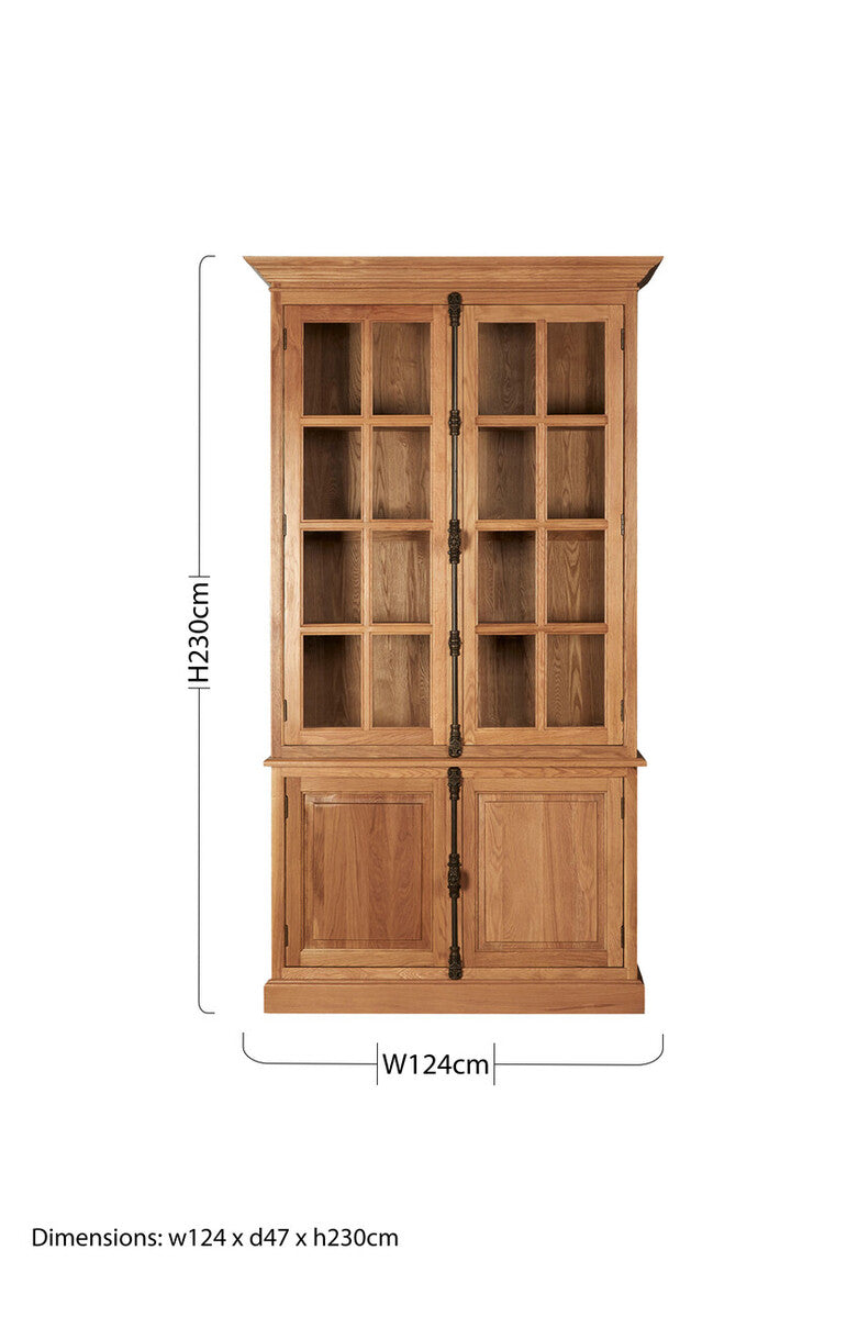 Lyon Cabinet With 3 Upper Shelves