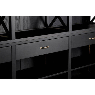 Lyon Black Birchwood Large Cabinet