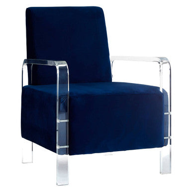 Clarence Blue Velvet Chair
