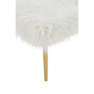 Clarence Natural Fur Effect Bench