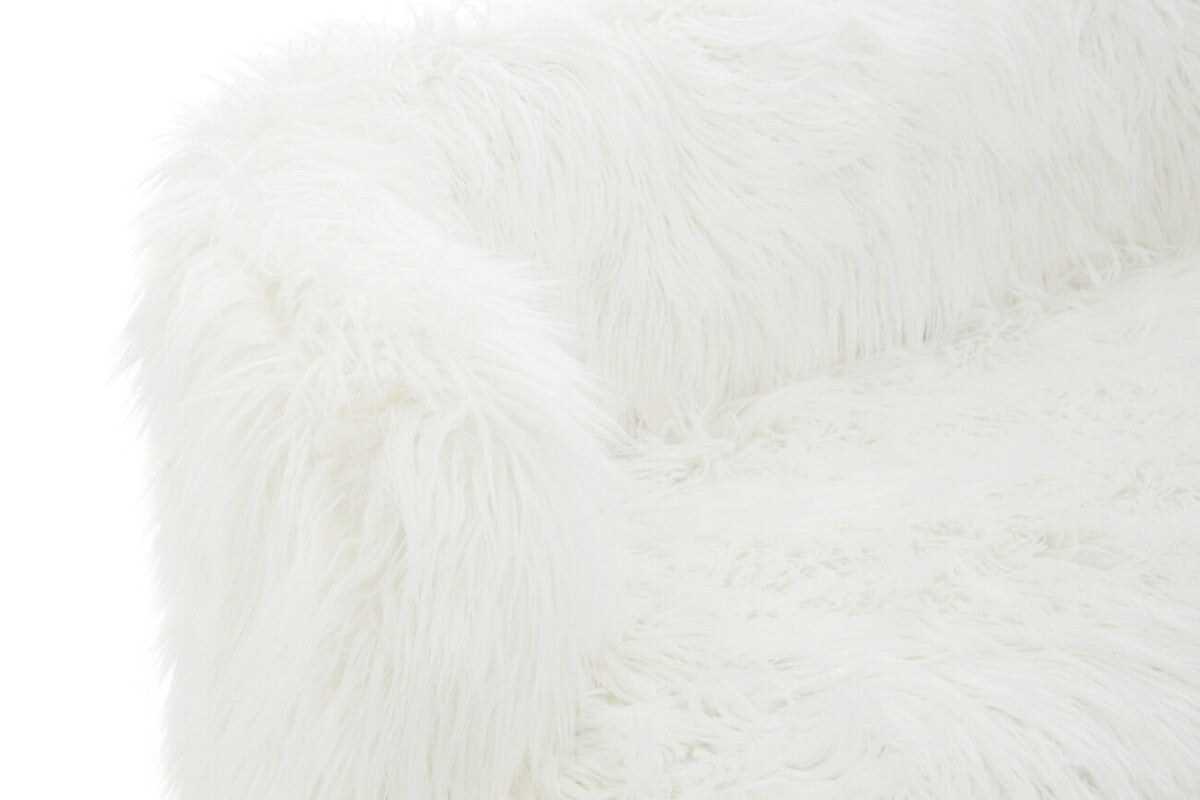 Fur Effect Sofa with Gold Legs | Clarence