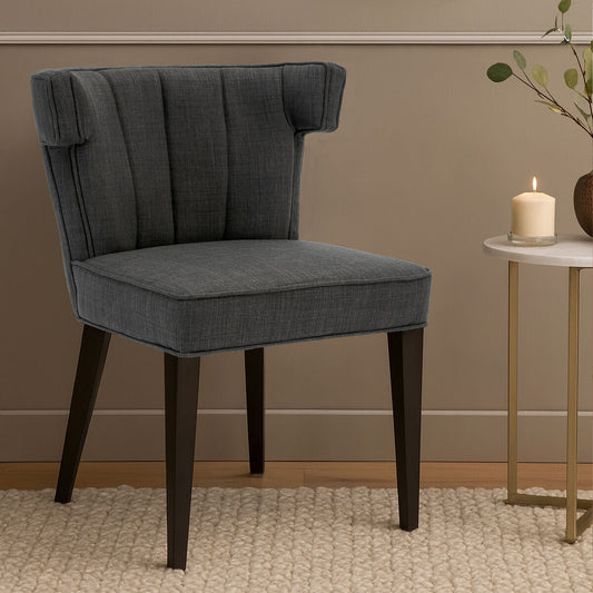 Oria Grey Polyester Dining Chair