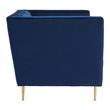 Otylia Deep Blue Velvet Armchair