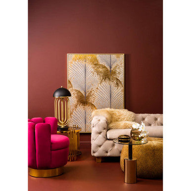 3 Seater Beige Velvet Sofa, Ophelia