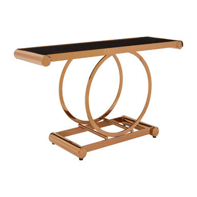 Novara Rose Gold Console Table