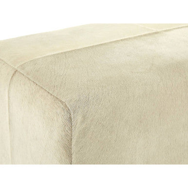 Kensington Townhouse Natural Leather Bench With Wood Legs