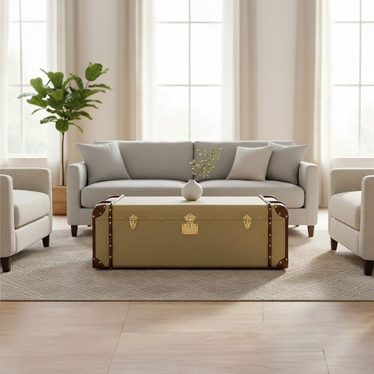 Columbus Canvas Trunk Design Coffee Table