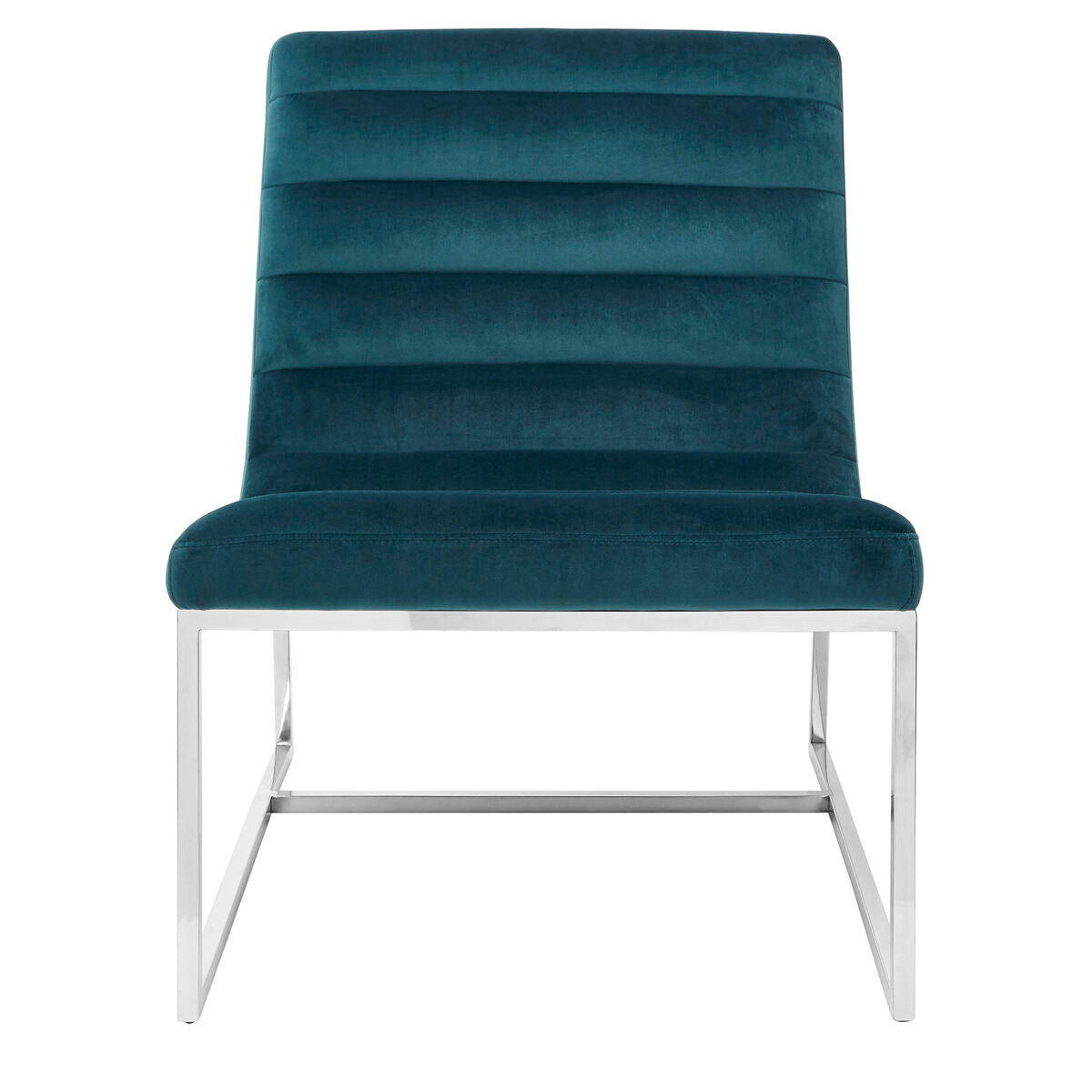 Vogue Teal Velvet Curved Lounge Chair