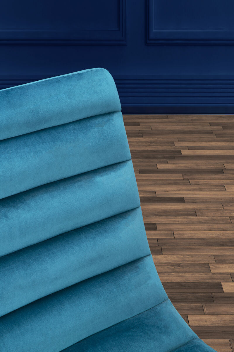 Vogue Teal Velvet Curved Lounge Chair