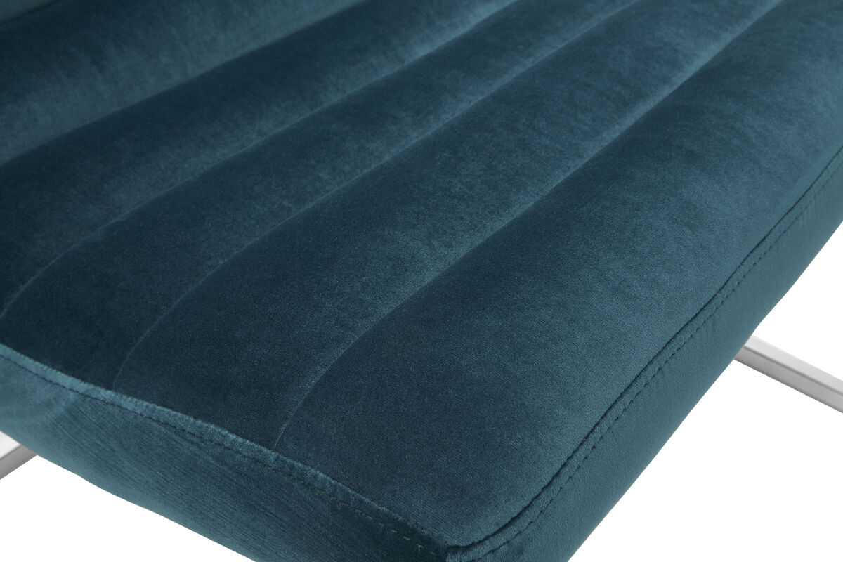 Vogue Teal Velvet Curved Lounge Chair