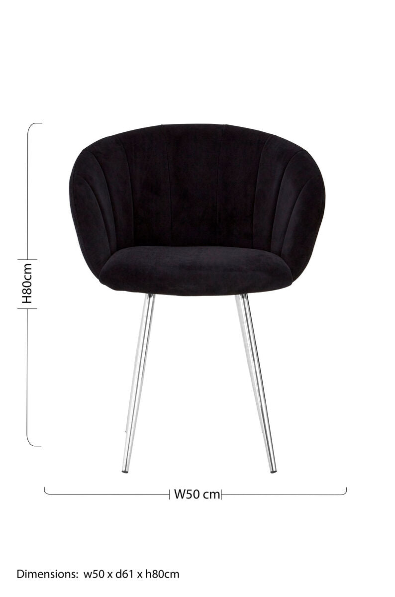 Black and Silver Velvet Chair | Vogue