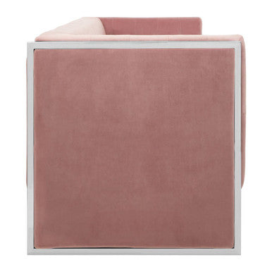 Vogue 3 Seat Pink Velvet Sofa