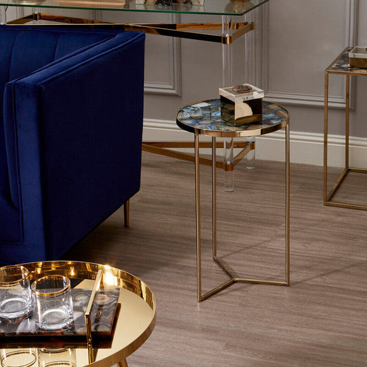 Vita Blue Agate Table