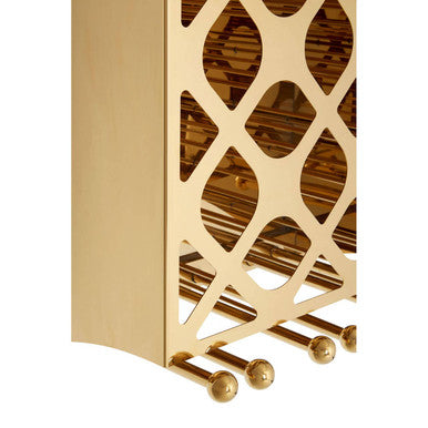 Novo 12 Bottle Gold Finish Wine Rack