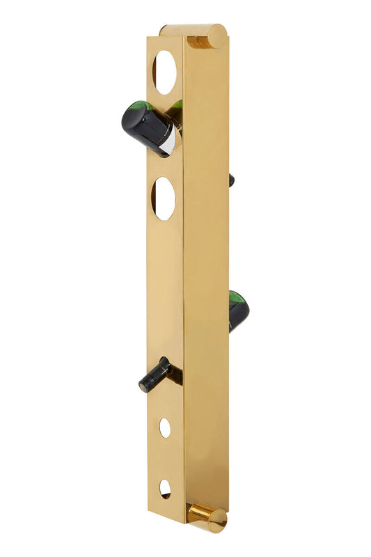 Novo 6 Bottle Gold Finish Vertical Wine Rack