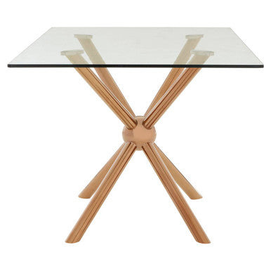 Novo Rectangular Rose Gold Dining Table
