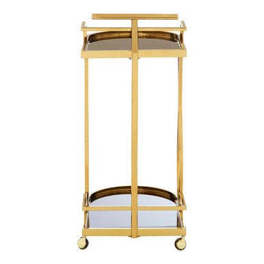 2 Tier Gold and Wavy Design Trolley | Novo
