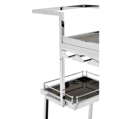 3 Tier Silver Finish Trolley | Novo