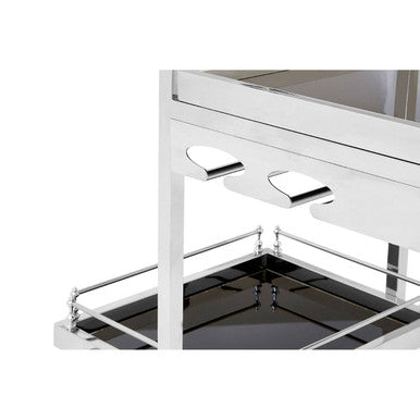 3 Tier Silver Finish Trolley | Novo