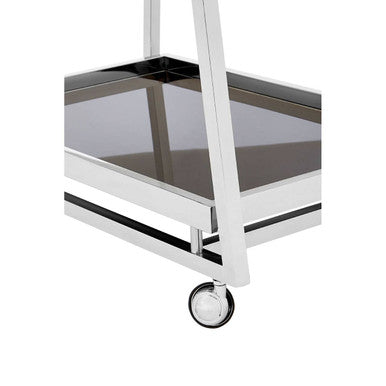 3 Tier Silver Finish Trolley | Novo
