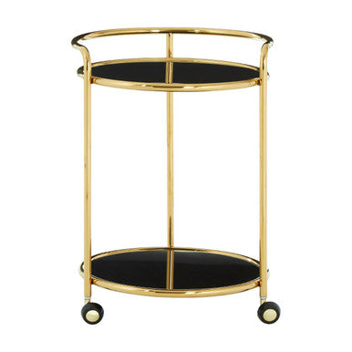 Novo Round Gold Finish Trolley