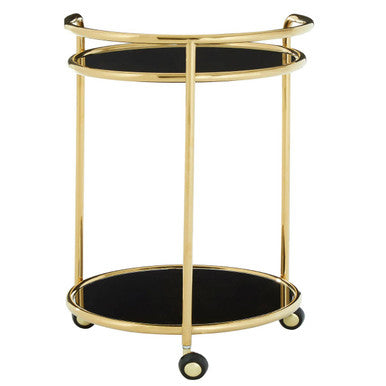 Novo Round Gold Finish Trolley