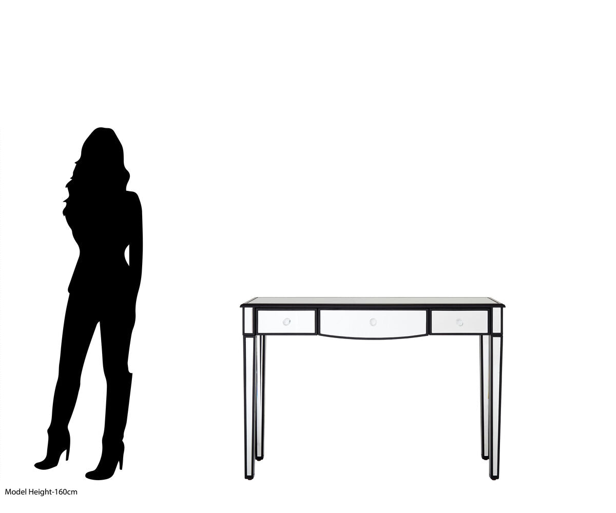 Graciela 3 Drawer Console Table With Mirrored Frame