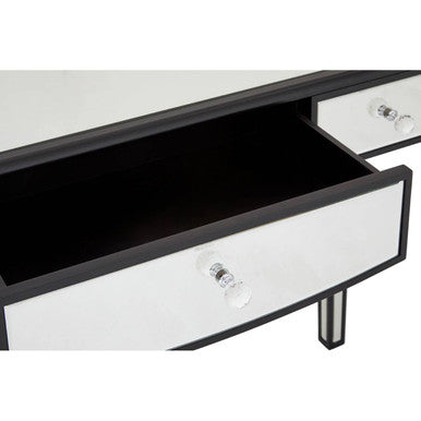 Graciela 3 Drawer Console Table With Mirrored Frame